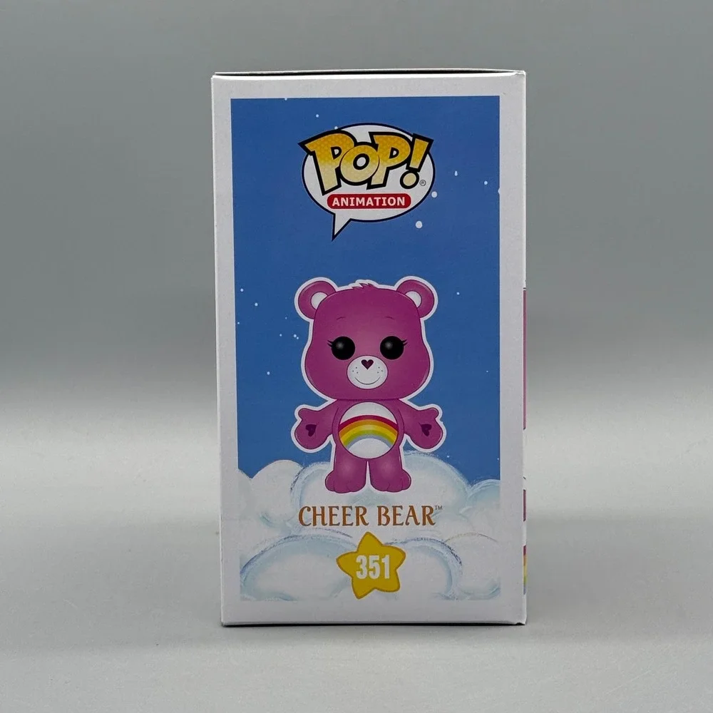 Funko Pop! #351 Cheer Bear Flocked Care Bears Boxlunch Exclusive New *Vaulted*